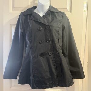Big Chill Women's Classic Black Trench Coat